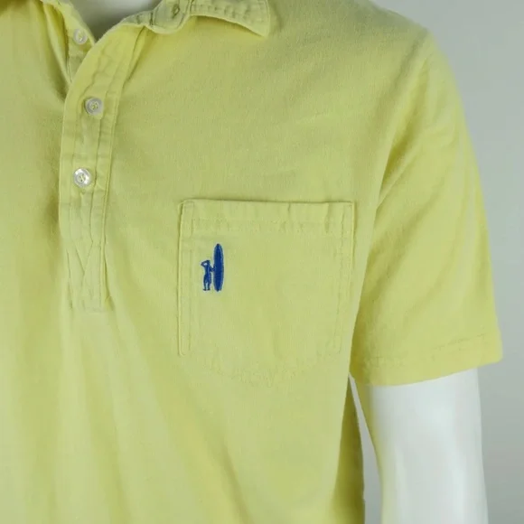 johnnie-o Men's‎ Polo Shirt Size Medium West Coast Prep Yellow - Picture 2 of 4